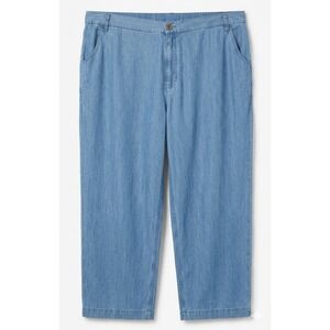 Lane Bryant Women's Size 26 Blue Wide Leg Pants - 100% Lyocell Lightweight Denim